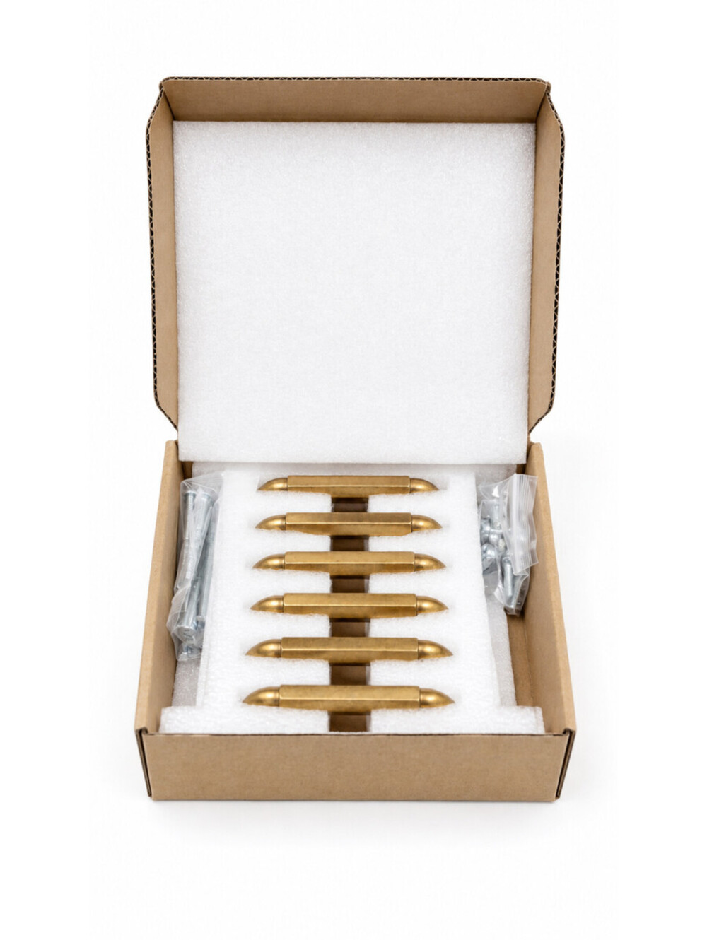 Miaokesen 3" 76mm Antique Brass Cabinet Drawer Pulls Handles 6 Pack NEW